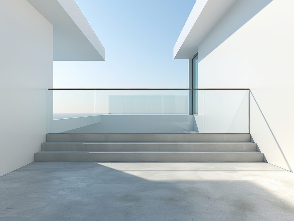 Frameless Glass Balustrade Sydney 4 vecteezy minimalist rooftop terrace with ocean view 43419311