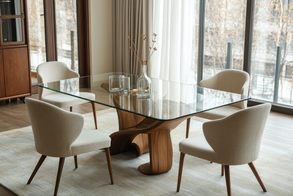 Table Tops 2 vecteezy modern dining room featuring unique table design and elegant 52820242