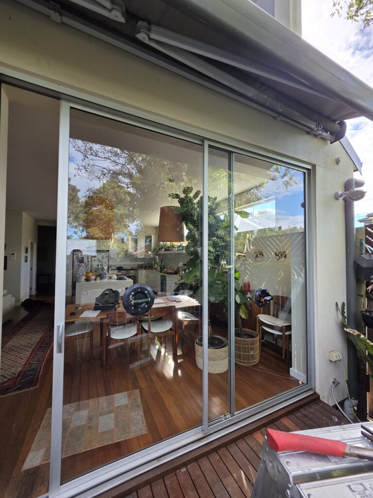 Completed residential sliding door glass replacement in Sydney